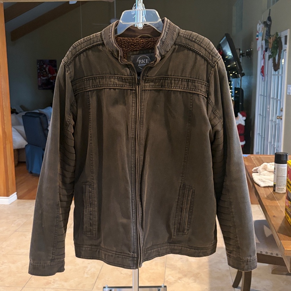 BKE Men's Dark Brown Jacket